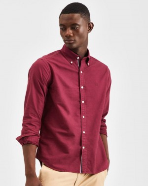 Ben Sherman Beatnik Oxford Garment Dye Košulje Bordo | 98067-FRPH