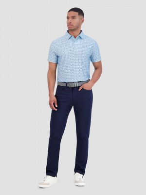 Ben Sherman Chequerboard Geo Polo Majice Plave | 29876-TNEW