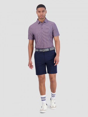 Ben Sherman Mini Stripes Tech Jersey Sports Fit Polo Majice Ljubičaste | 45067-ISFN