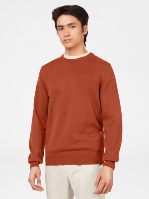 Ben Sherman Signature Crewneck Pletenina Narančaste | 07293-BKYV