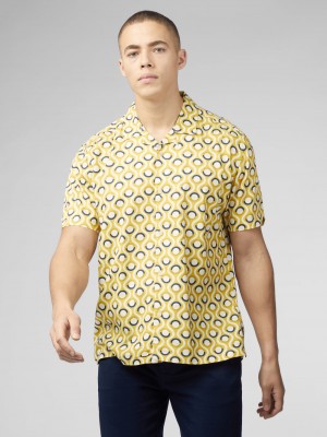 Ben Sherman Signature Retro Geo Košulje Žute | 62378-JEVR