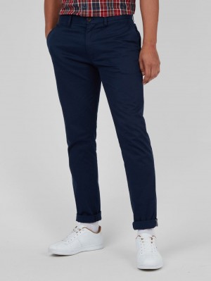 Ben Sherman Signature Skinny Stretch Chino Hlače Tamnoplave | 72406-FXDV