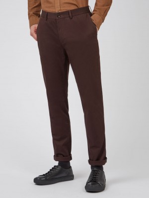 Ben Sherman Signature Slim Stretch Chino Hlače Crvene | 30568-SPNU