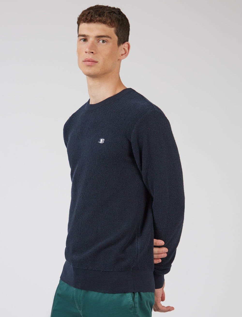 Ben Sherman B by Ben Sherman Crewneck Pletenina Tamnoplave | 59264-SAUF