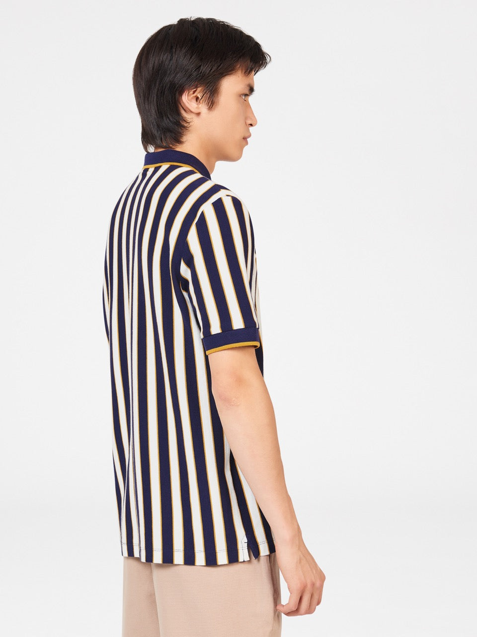 Ben Sherman B by Ben Sherman Vertical Stripe Polo Majice Ljubičaste | 83950-SFHY