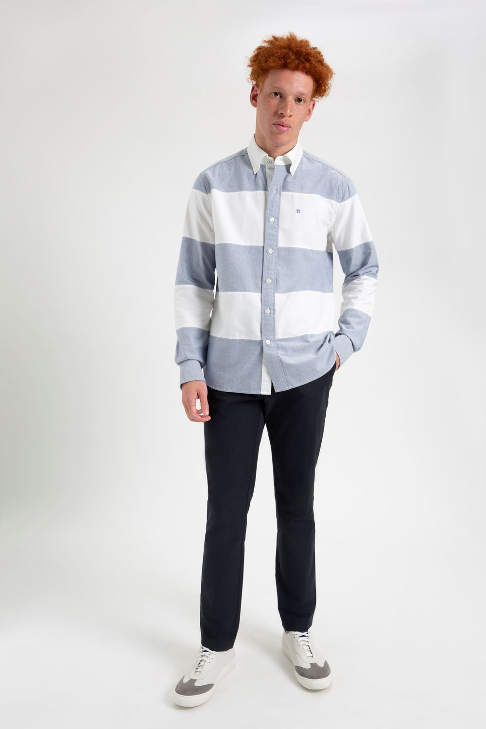 Ben Sherman Brighton Oxford Organic Garment Dye Rugby Košulje Tamnoplave | 48276-RJKM