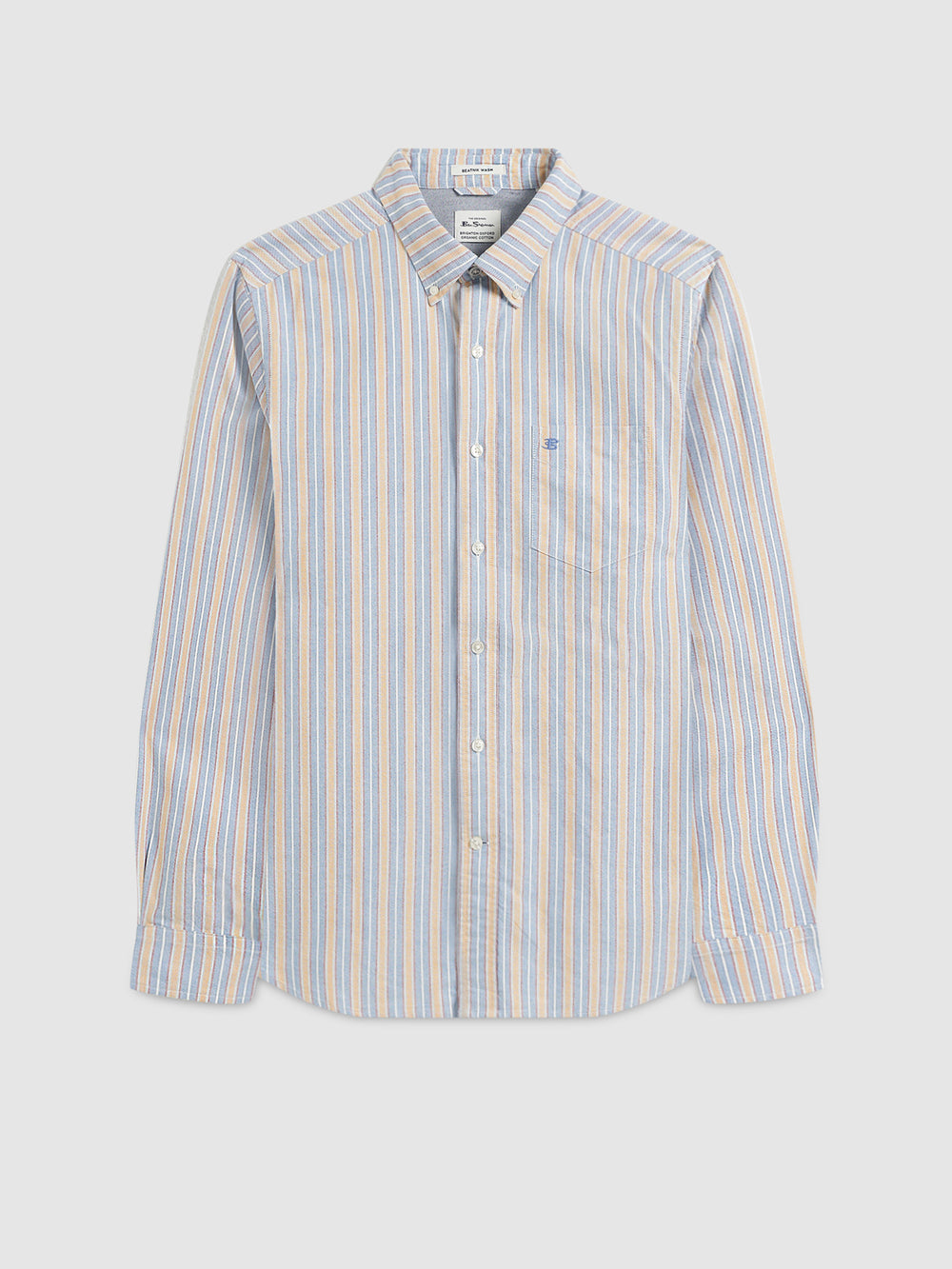 Ben Sherman Brighton Oxford Organic Košulje Plave Visebojne | 89467-MIJQ