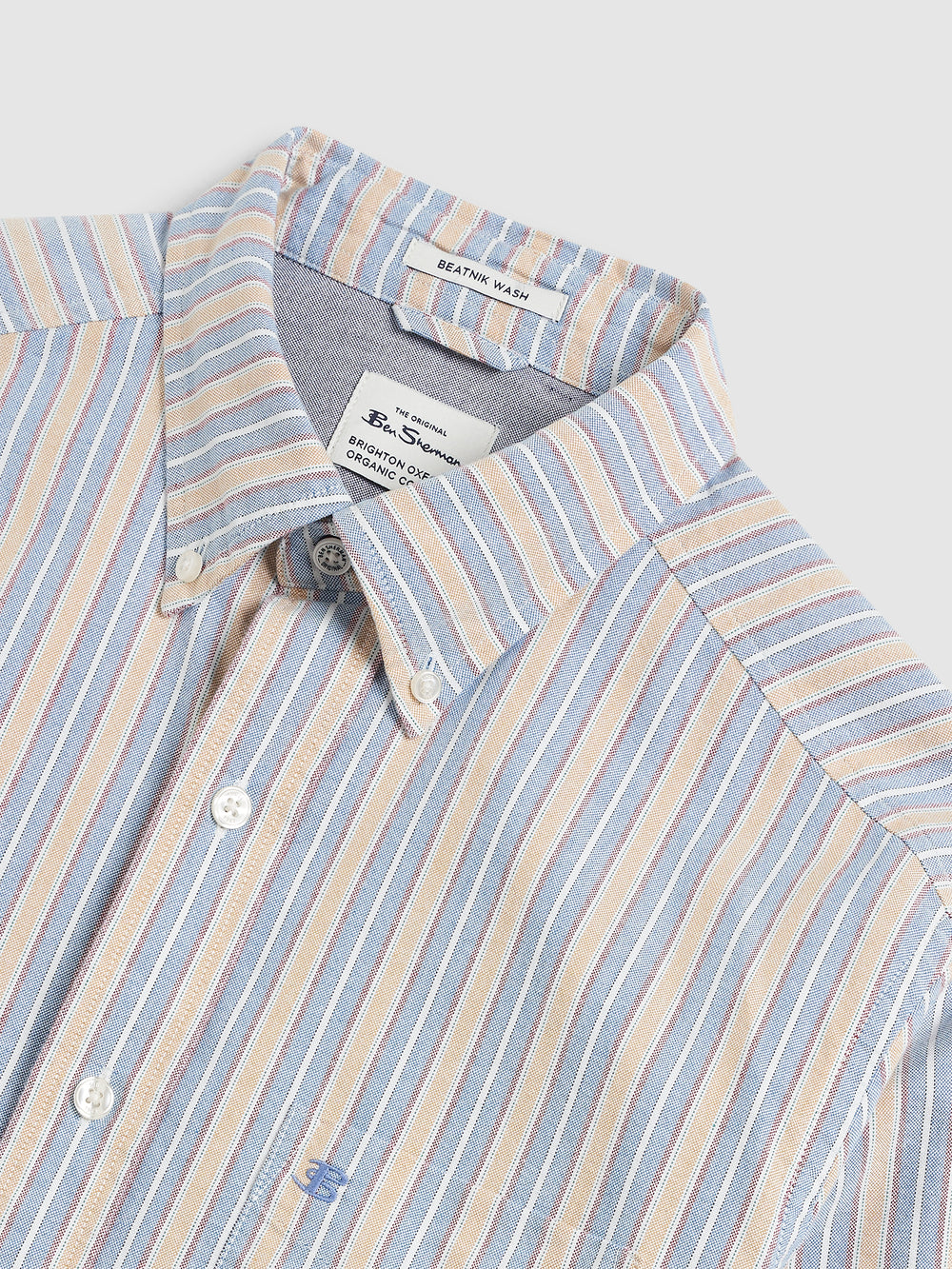 Ben Sherman Brighton Oxford Organic Košulje Plave Visebojne | 89467-MIJQ