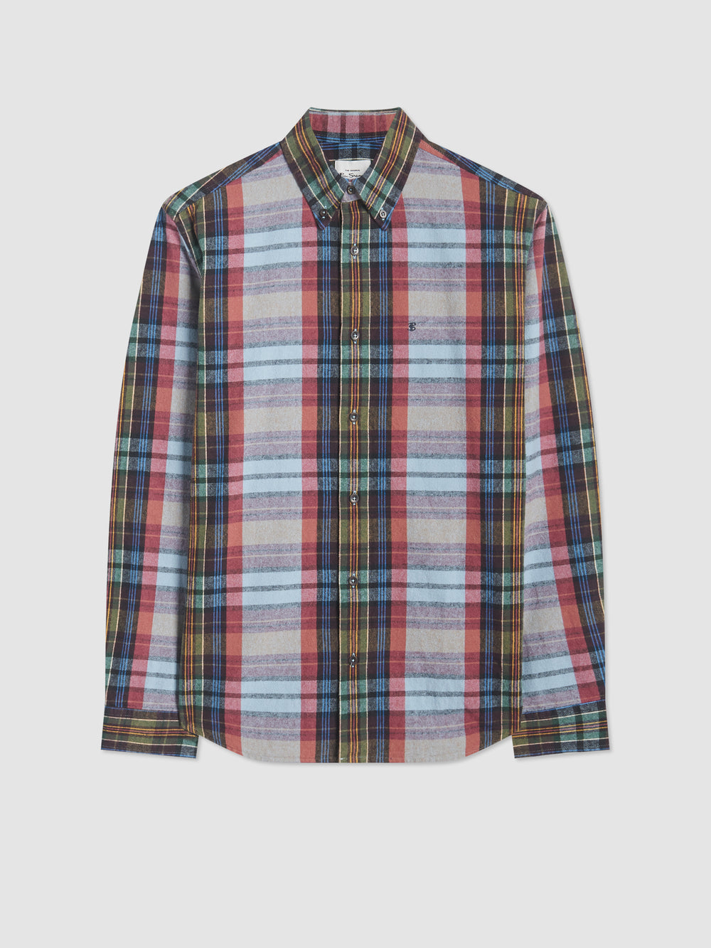 Ben Sherman Brushed Multicolour Check Oxford Košulje Plave | 09512-XDHS