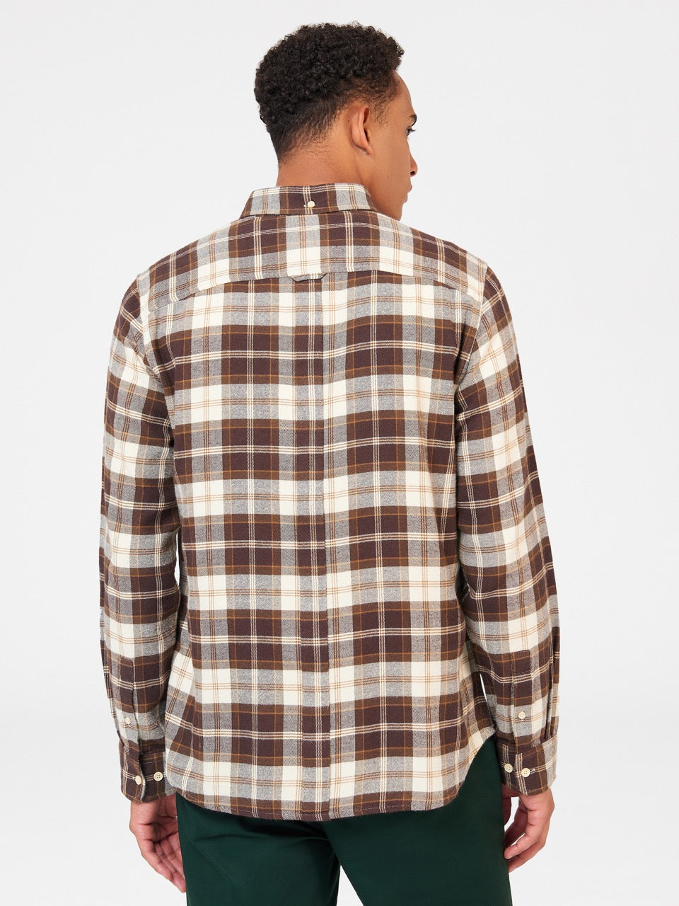 Ben Sherman Brushed Plain Check Košulje Čokoladne | 02861-TAHL