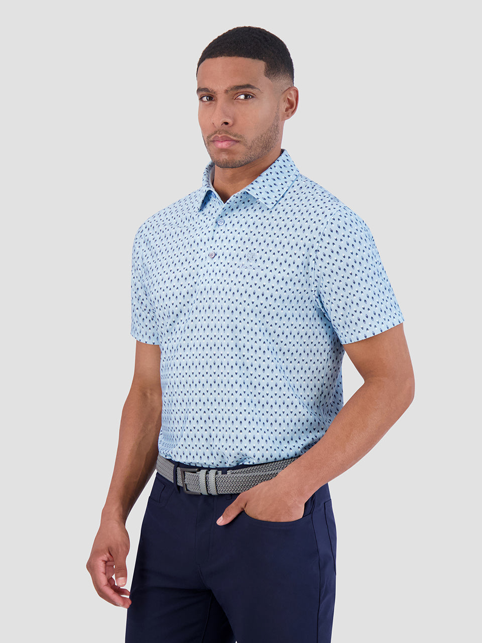 Ben Sherman Chequerboard Geo Polo Majice Plave | 29876-TNEW