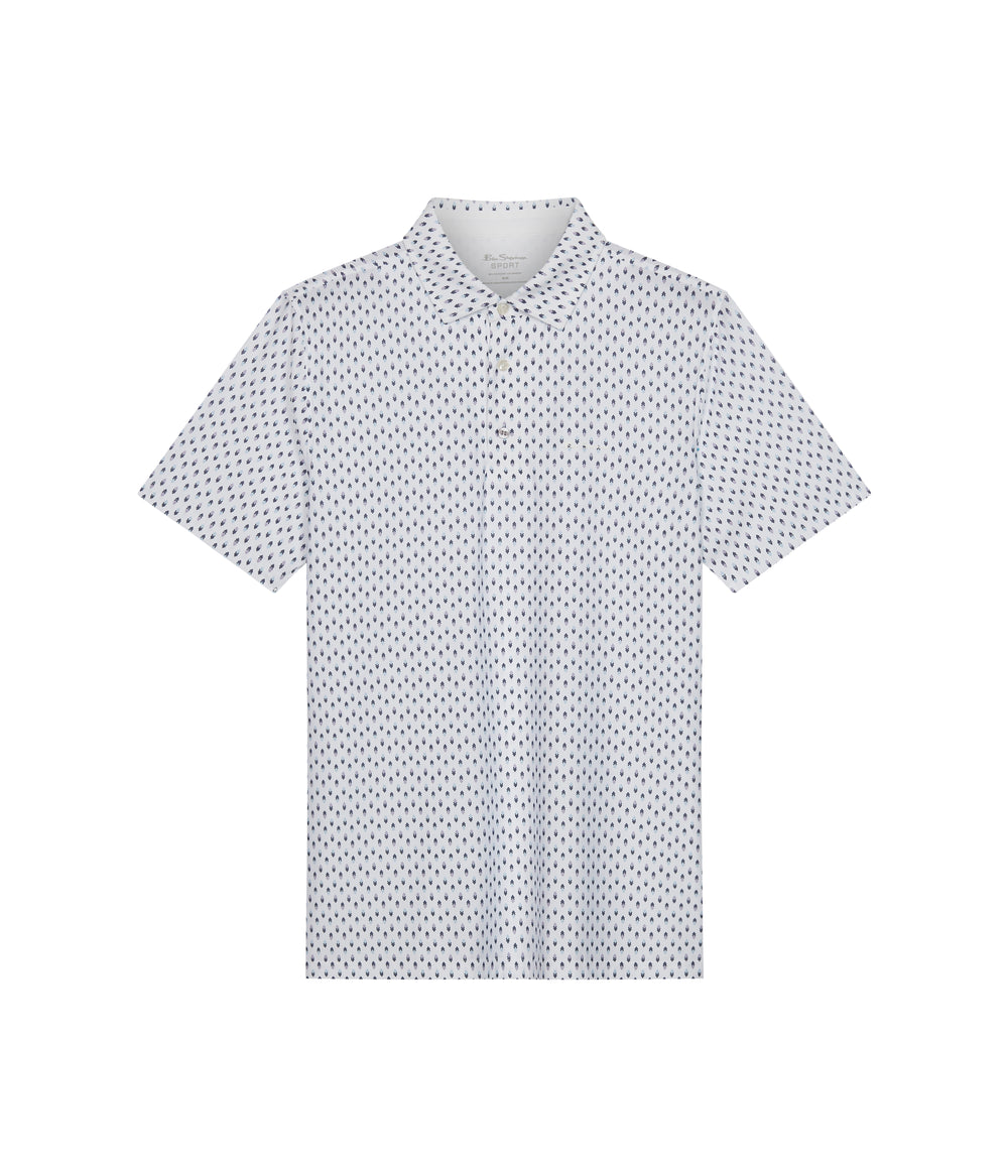 Ben Sherman Chequerboard Geo Polo Majice Bijele | 62598-WMKV