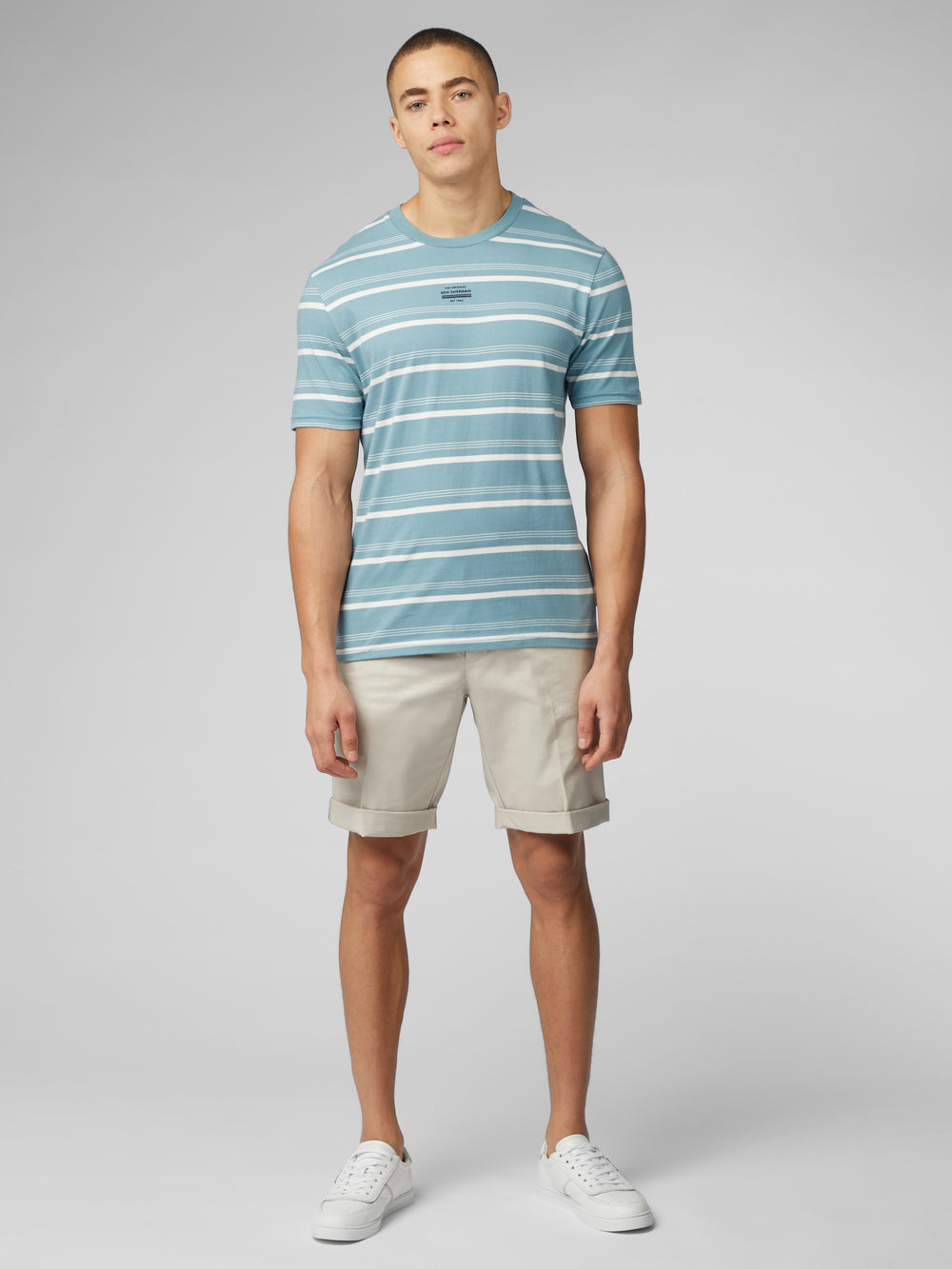 Ben Sherman Fine Stripe Majica Plave | 38946-HQMF