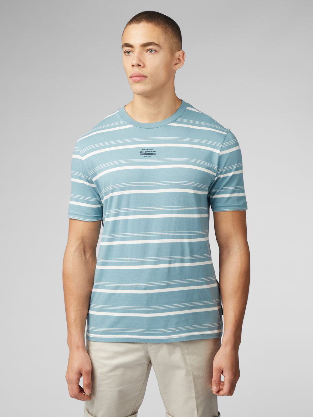 Ben Sherman Fine Stripe Majica Plave | 38946-HQMF