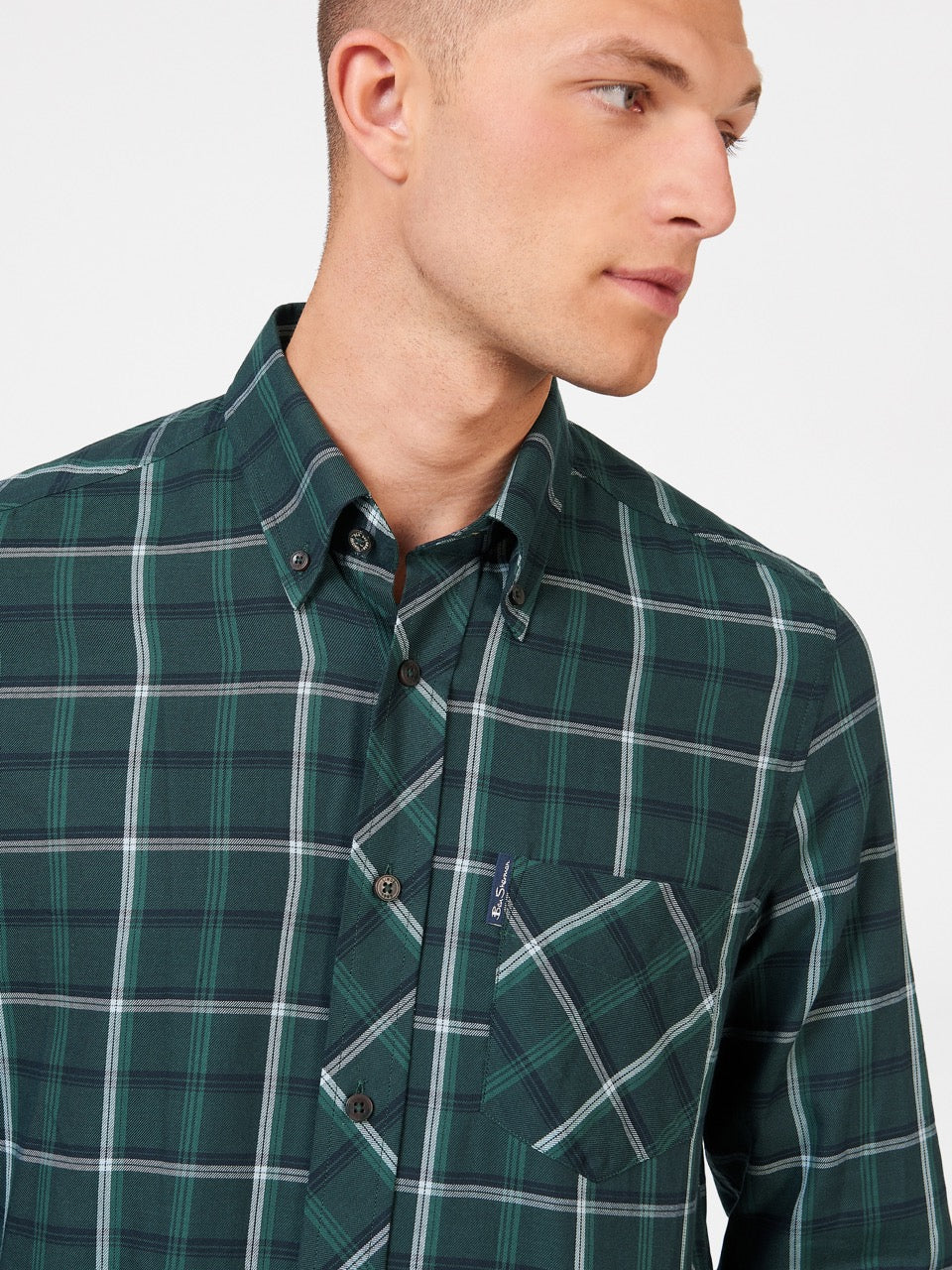 Ben Sherman Grid Check Košulje Zelene | 36594-SHPN