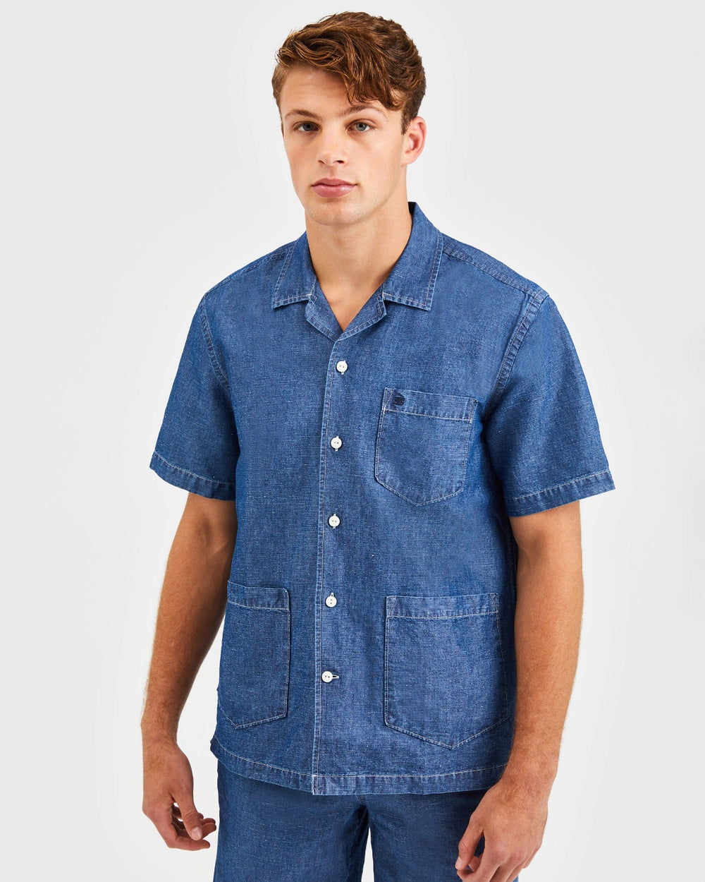 Ben Sherman Hastings Garment Dye Chambray Košulje Indigo | 04839-PKQX