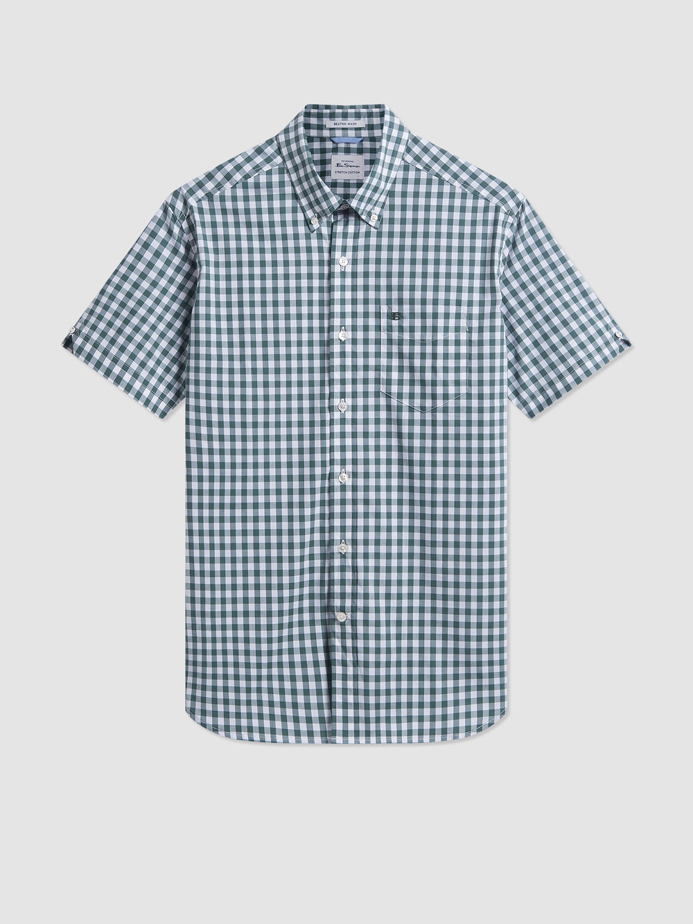 Ben Sherman House Poplin Gingham Košulje Maslinasto Zelene | 84972-ZMEN