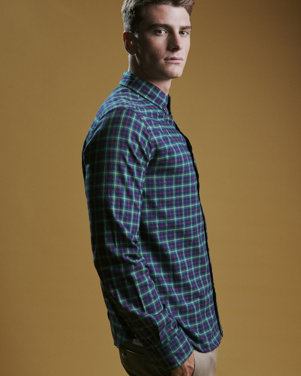 Ben Sherman House Tartan Twill Košulje Zelene | 25341-BDAG