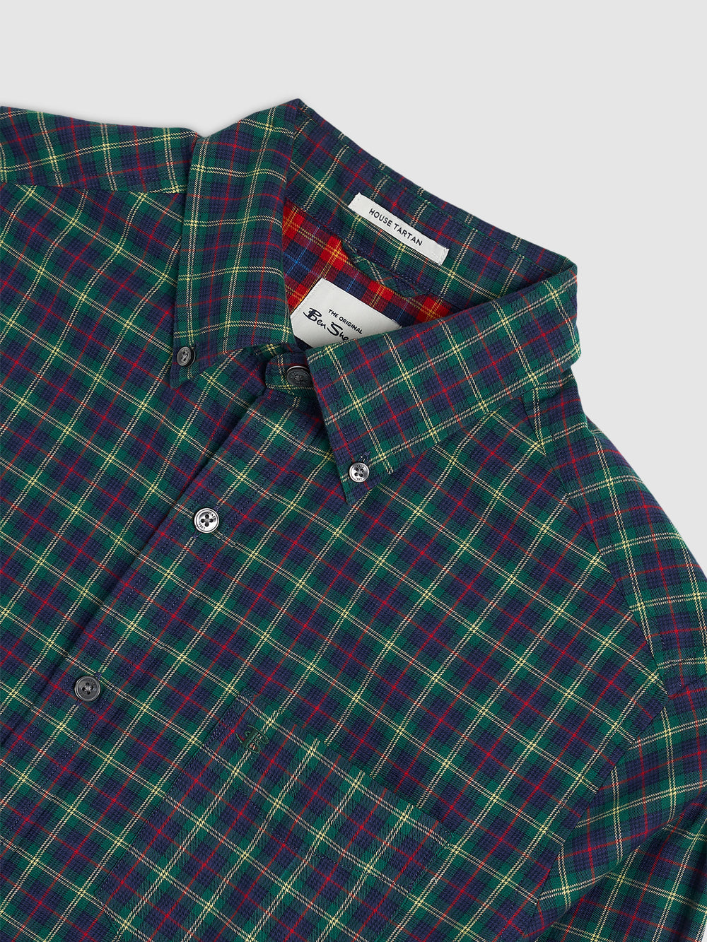 Ben Sherman House Tartan Twill Košulje Zelene | 25341-BDAG