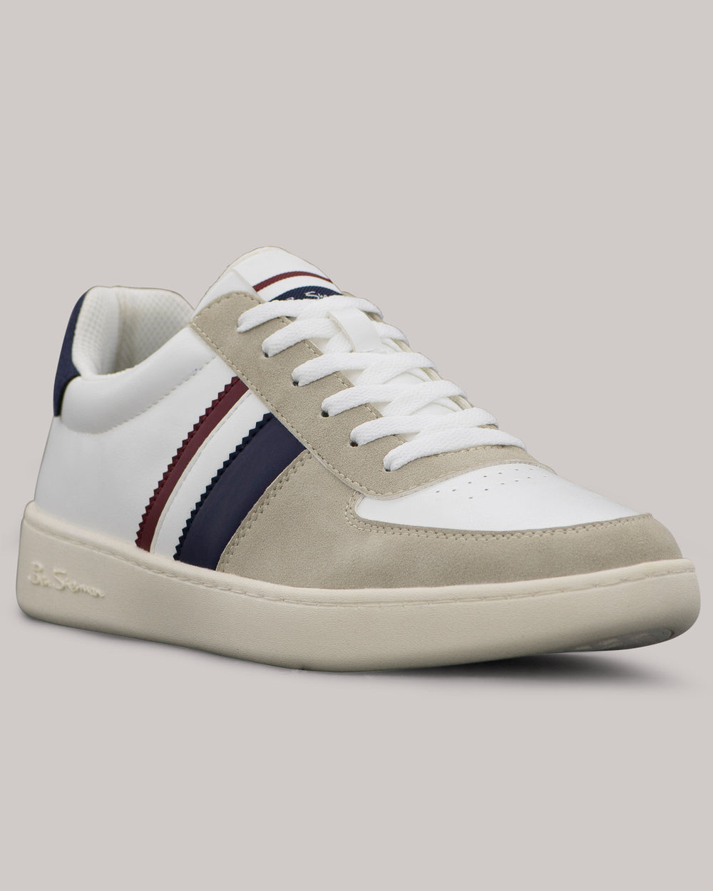 Ben Sherman Hyde Navy Stripe Tenisice Bijele | 70521-EZTK