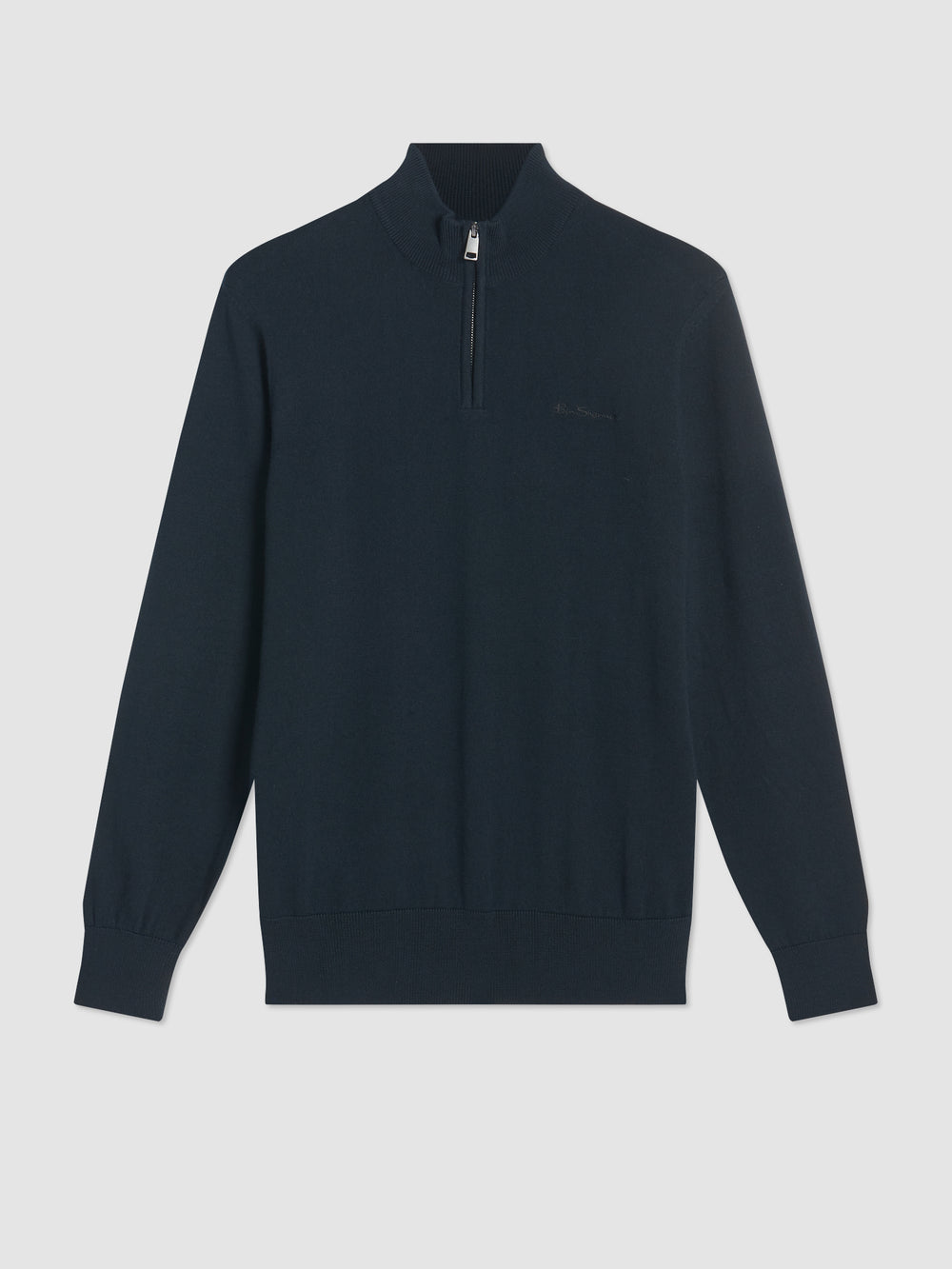 Ben Sherman Merino Half-Zip Pletenina Crne | 24931-RHWS