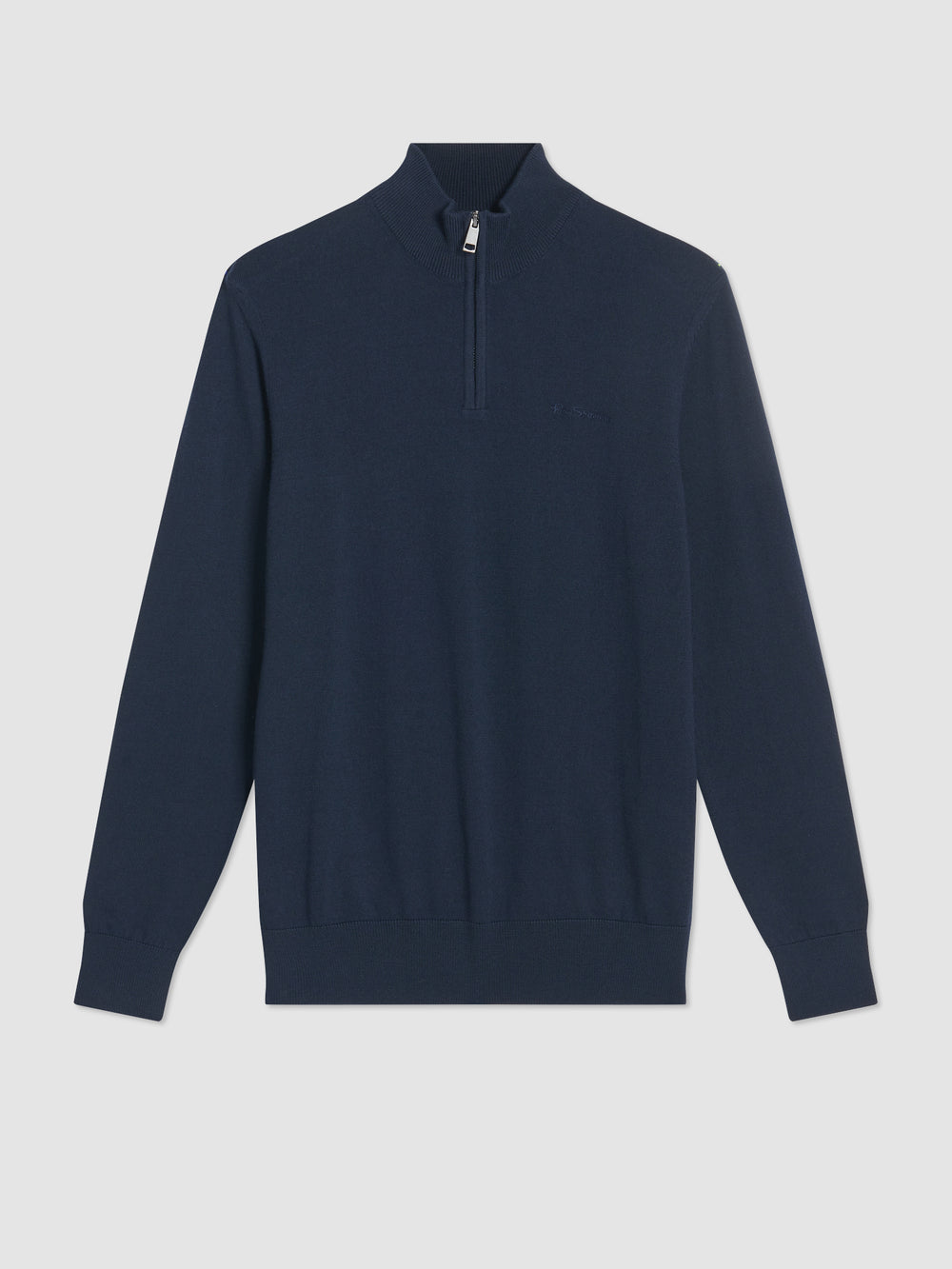 Ben Sherman Merino Half-Zip Pletenina Tamnoplave | 16703-OQNZ