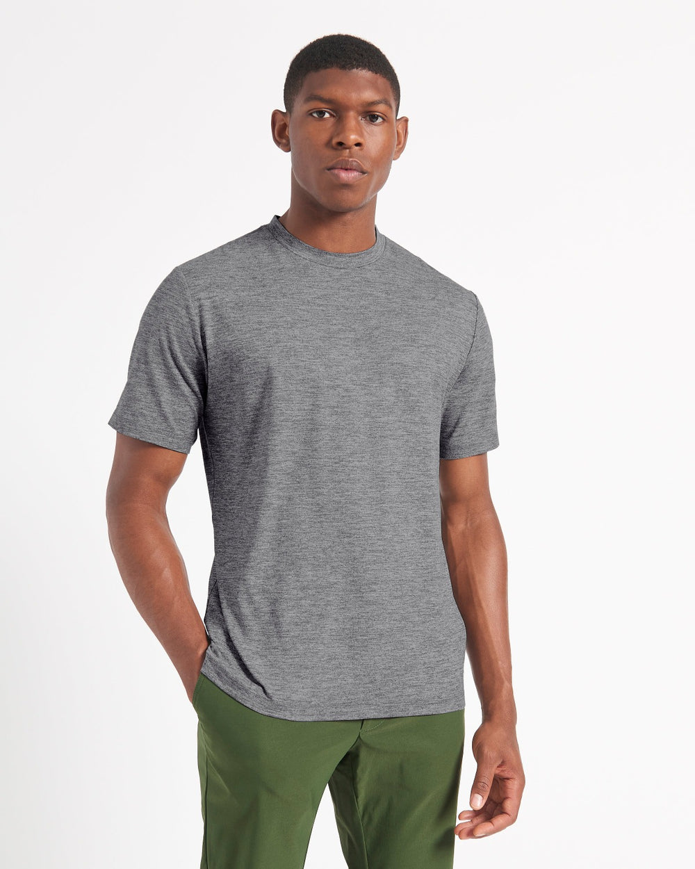 Ben Sherman Performance Stretch Marl Majica Sive | 82905-UDKG