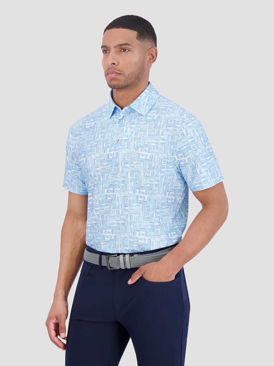 Ben Sherman Radio Stack Tech Jersey Sports Fit Polo Majice Plave | 29583-QXCV