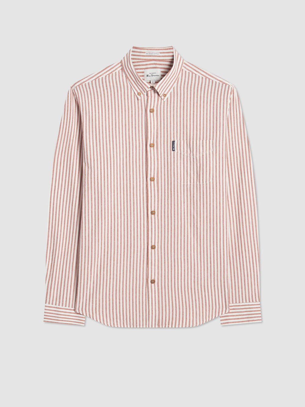 Ben Sherman Recycled Cotton Oxford Stripe Košulje Narančaste | 15942-JUSO