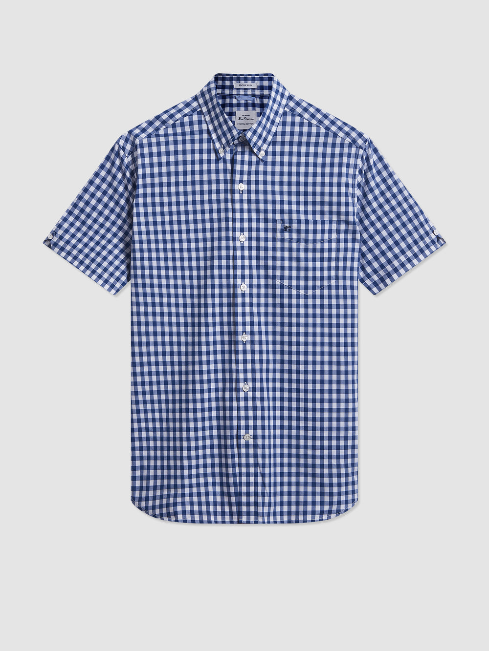 Ben Sherman Short Sleeve House Poplin Gingham Košulje Tamnoplave Maslinasto Zelene | 29347-OIRD