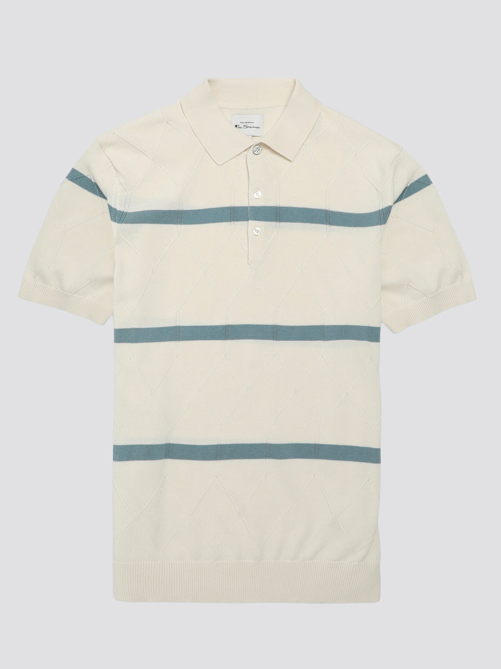 Ben Sherman Signature Argyle Stripe Polo Pletenina Bijele | 31750-QODM