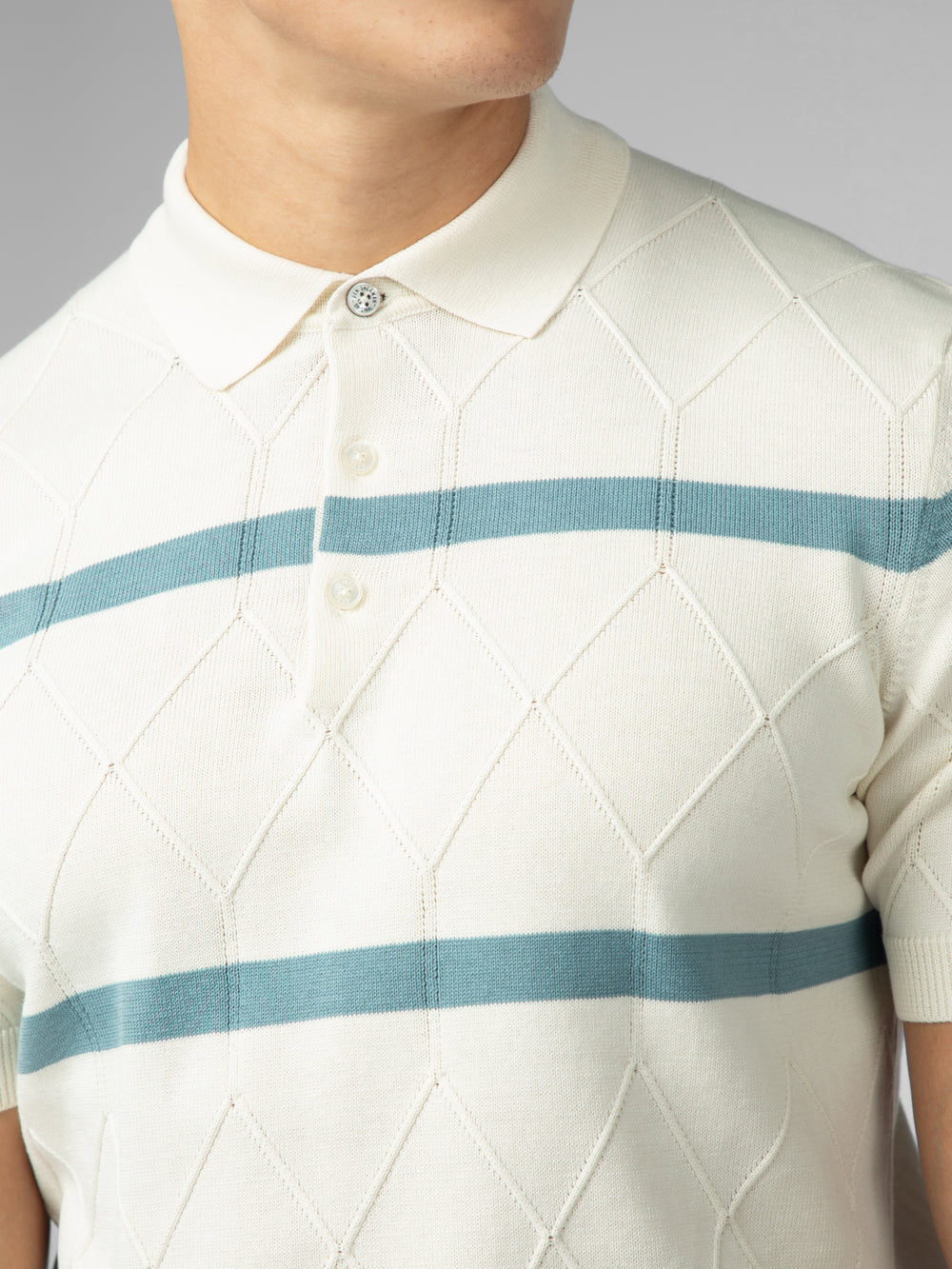 Ben Sherman Signature Argyle Stripe Polo Pletenina Bijele | 31750-QODM