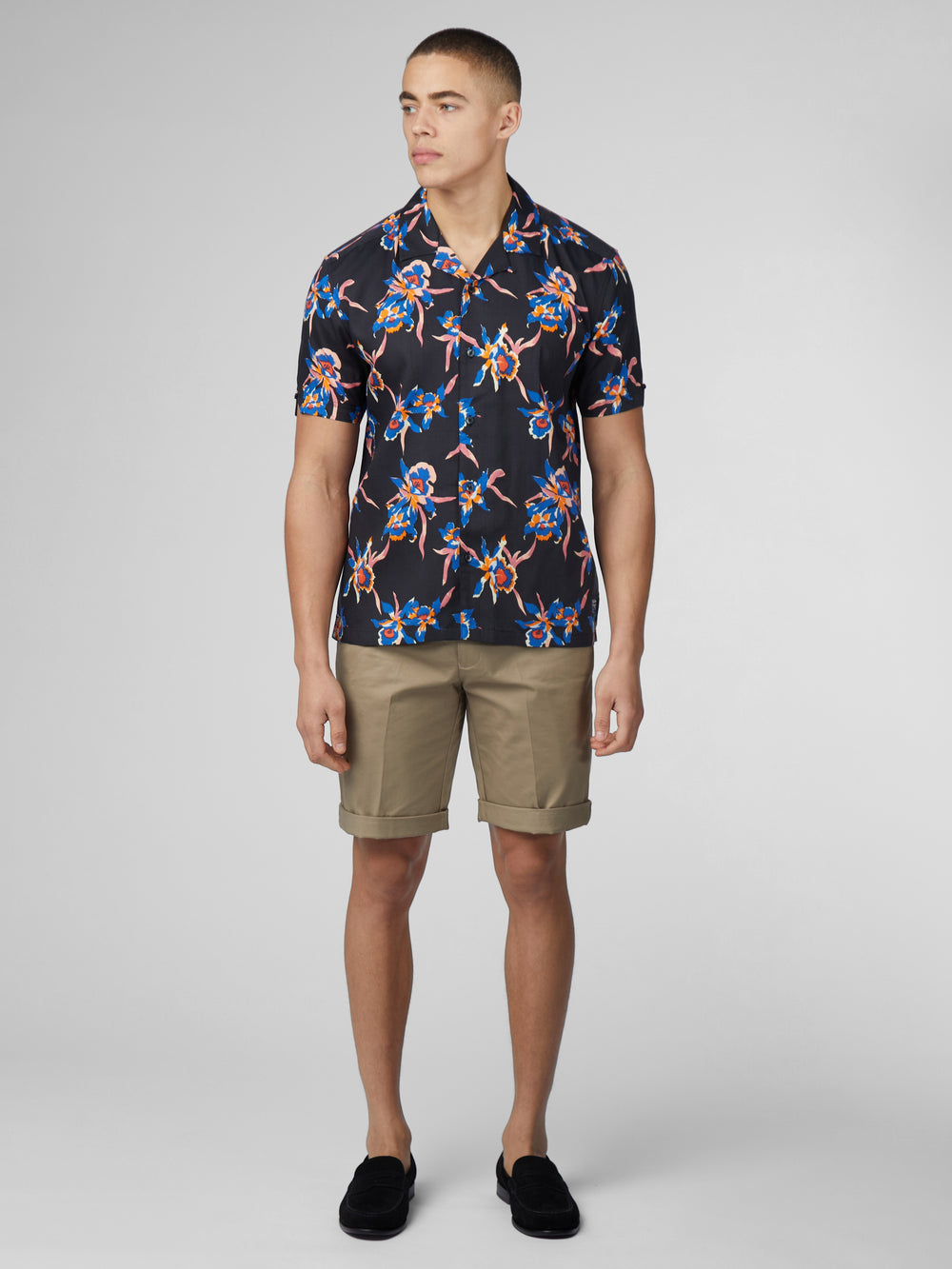 Ben Sherman Signature Botanical Print Košulje Crne | 87916-ZCWG