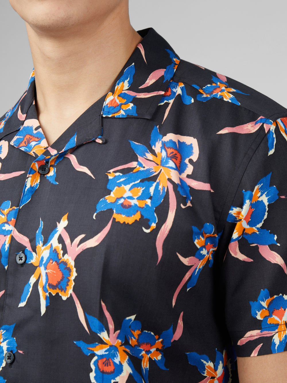 Ben Sherman Signature Botanical Print Košulje Crne | 87916-ZCWG