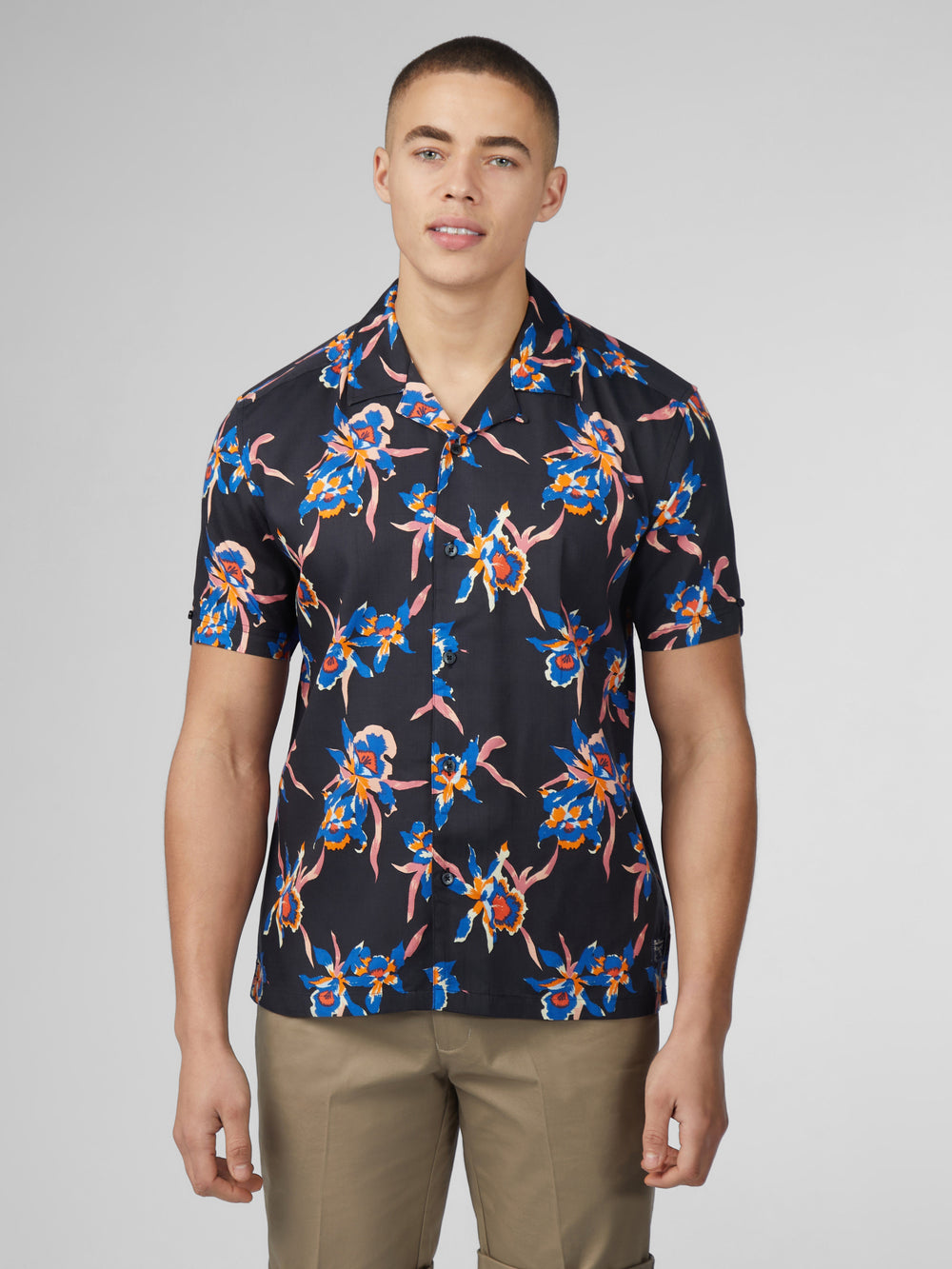 Ben Sherman Signature Botanical Print Košulje Crne | 87916-ZCWG