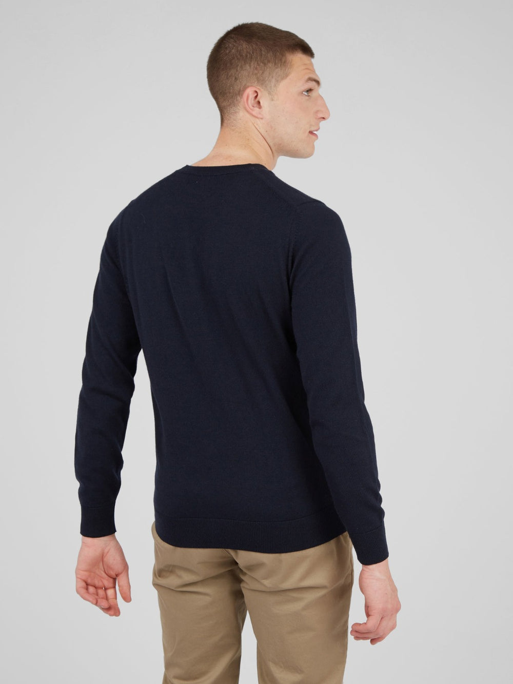 Ben Sherman Signature Crewneck Pletenina Tamnoplave | 59634-RYLC