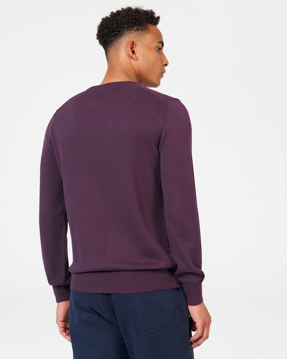 Ben Sherman Signature Crewneck Pletenina Ljubičaste | 56083-MYSI