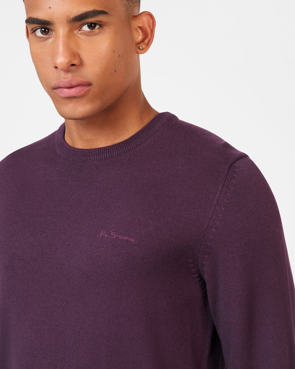 Ben Sherman Signature Crewneck Pletenina Ljubičaste | 56083-MYSI