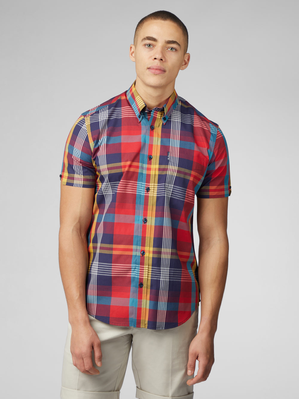 Ben Sherman Signature Large Madras Check Košulje Crvene | 64325-EWAX