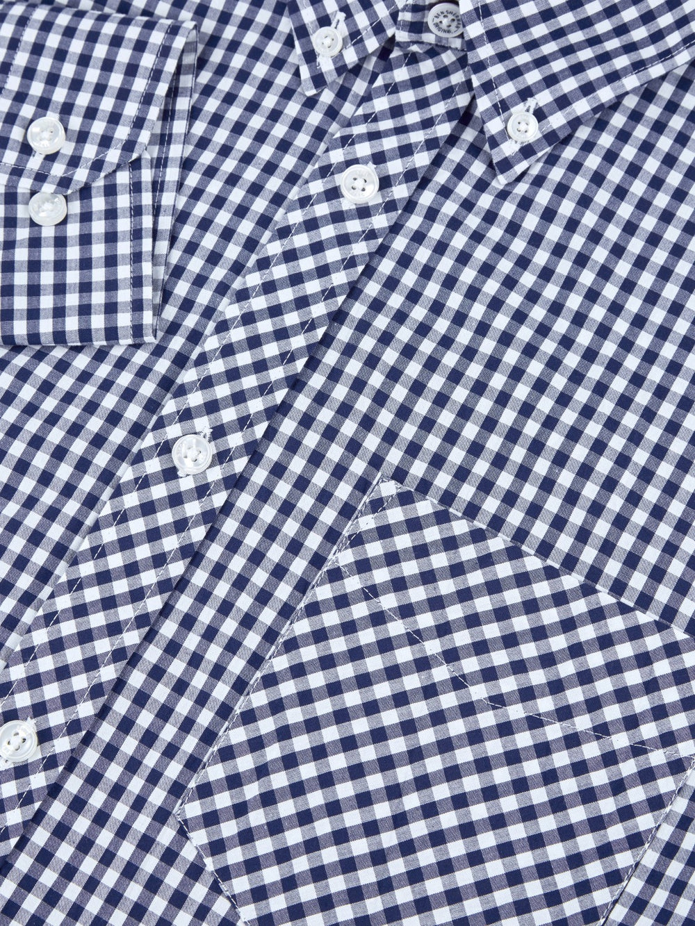 Ben Sherman Signature Long-Sleeve Gingham Košulje Tamno Plave | 63150-MJWP