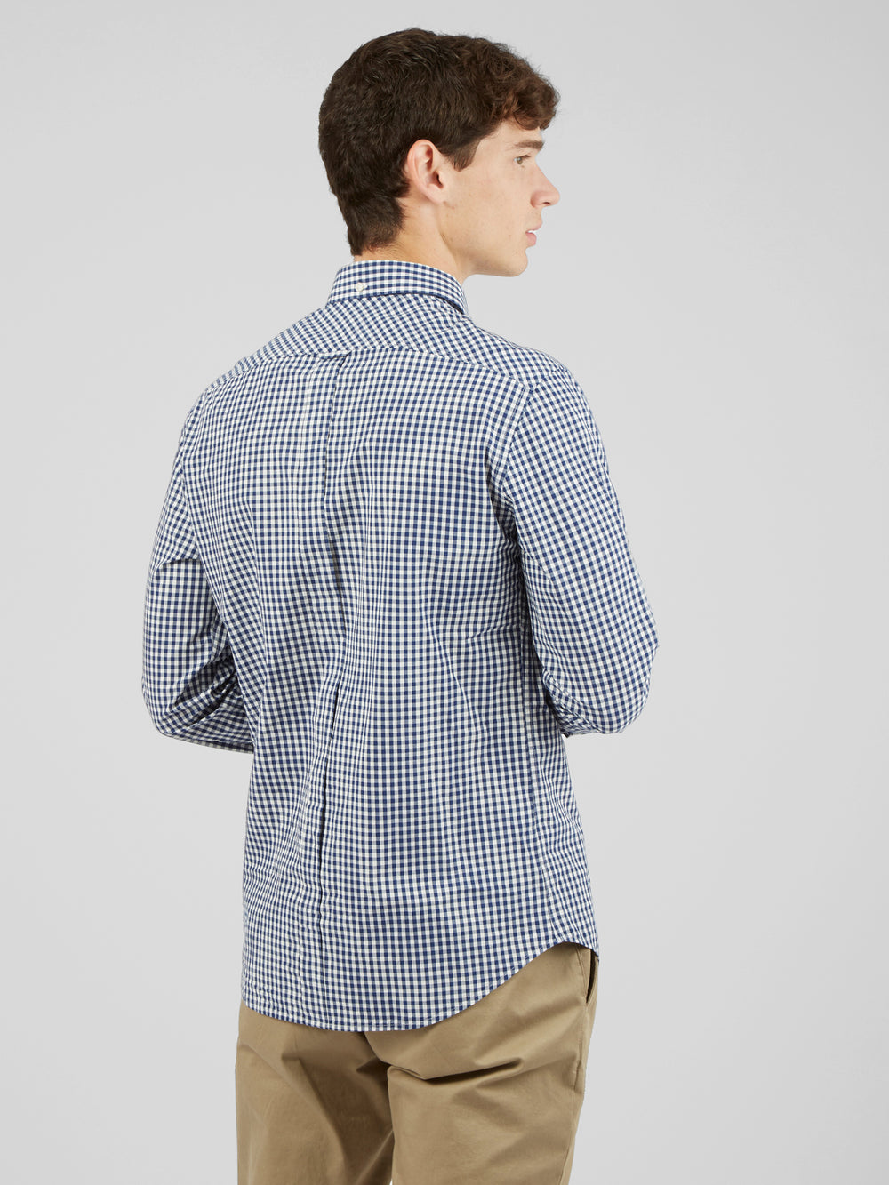 Ben Sherman Signature Long-Sleeve Gingham Košulje Tamno Plave | 63150-MJWP