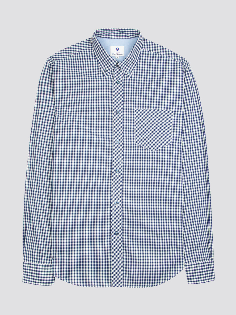 Ben Sherman Signature Long-Sleeve Gingham Košulje Tamno Plave | 63150-MJWP