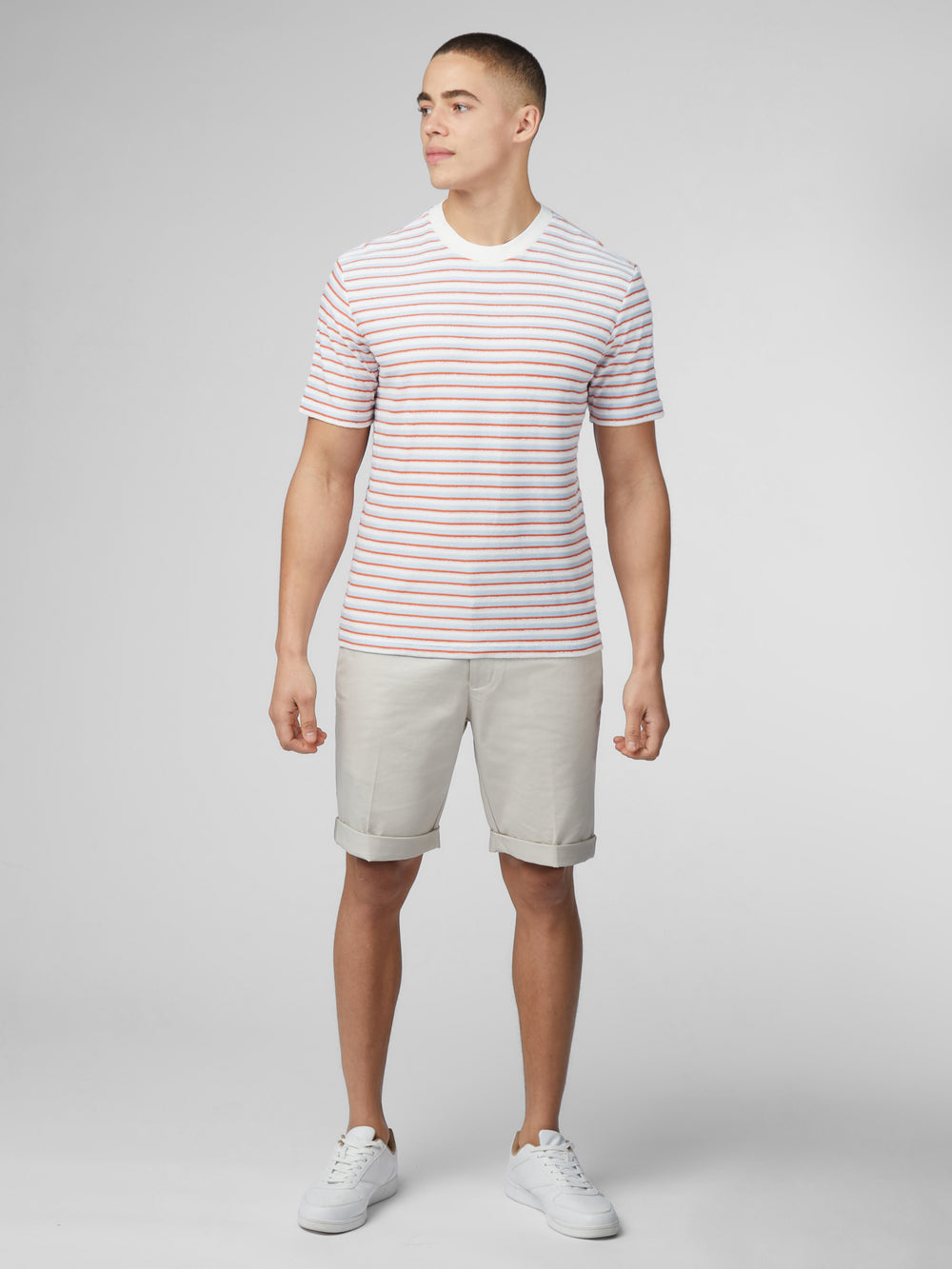 Ben Sherman Signature Loopback Stripe Majica Plave | 43176-FJBY