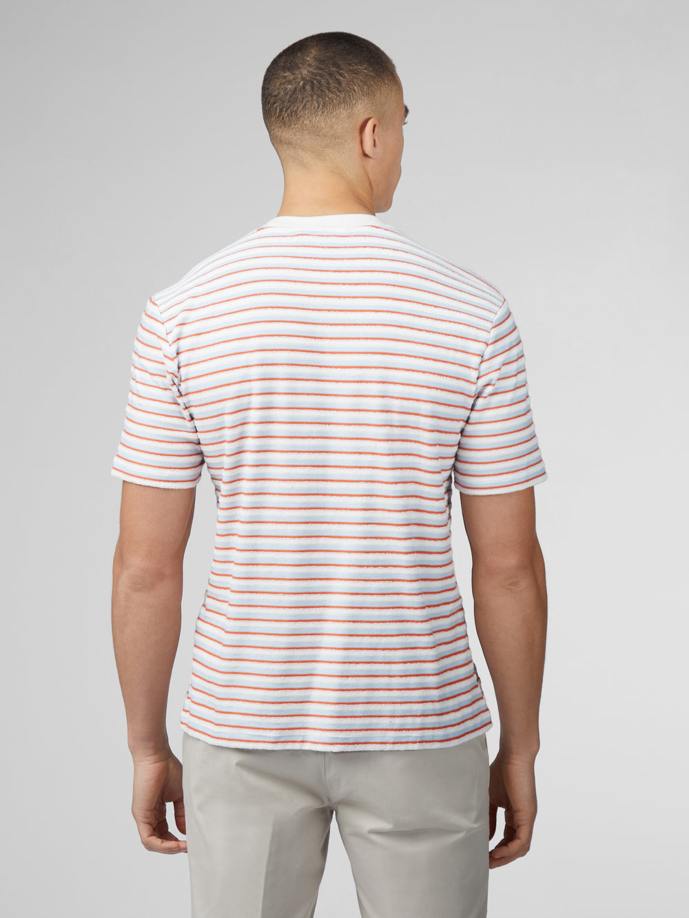 Ben Sherman Signature Loopback Stripe Majica Plave | 43176-FJBY