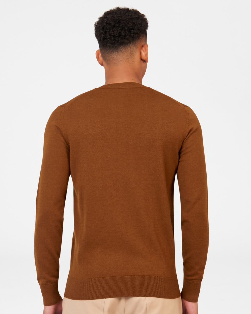 Ben Sherman Signature Merino Crewneck Pletenina Smeđe | 28073-JECZ