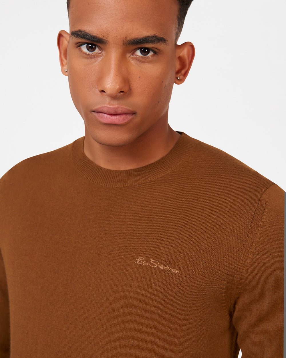 Ben Sherman Signature Merino Crewneck Pletenina Smeđe | 28073-JECZ