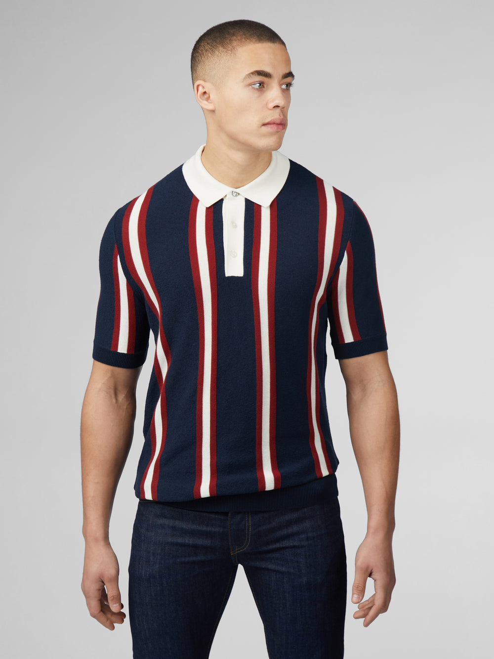 Ben Sherman Signature Mod Rugby Pletenina Tamnoplave | 83504-IDSQ