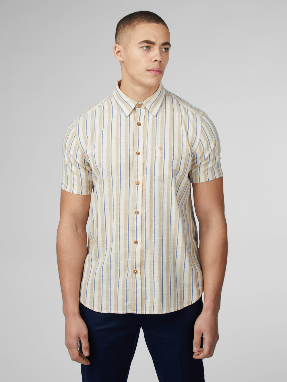 Ben Sherman Signature Mod Stripe Košulje Bijele | 16980-KLQZ