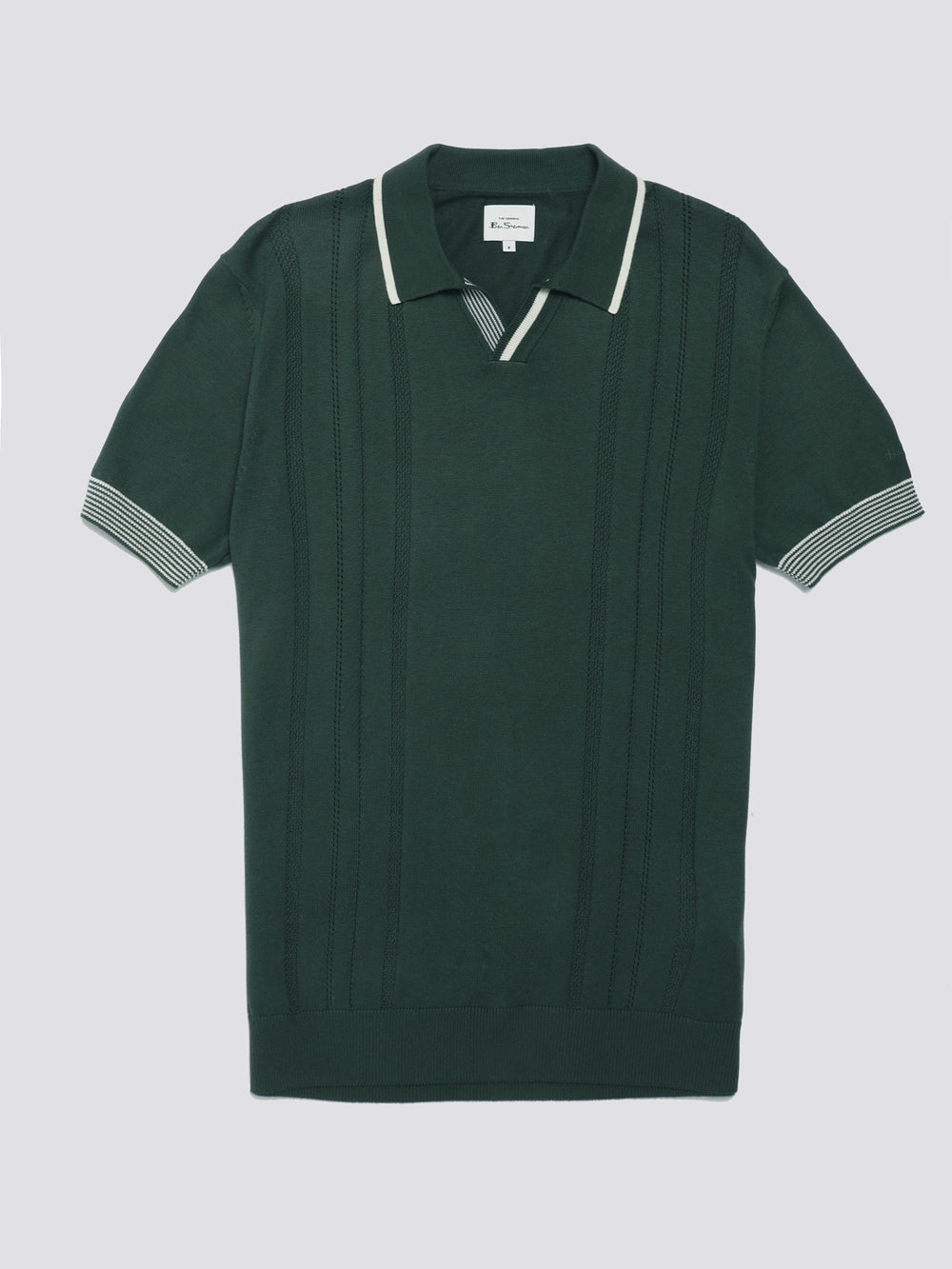 Ben Sherman Signature Open Neck Polo Pletenina Zelene | 93184-NTAF