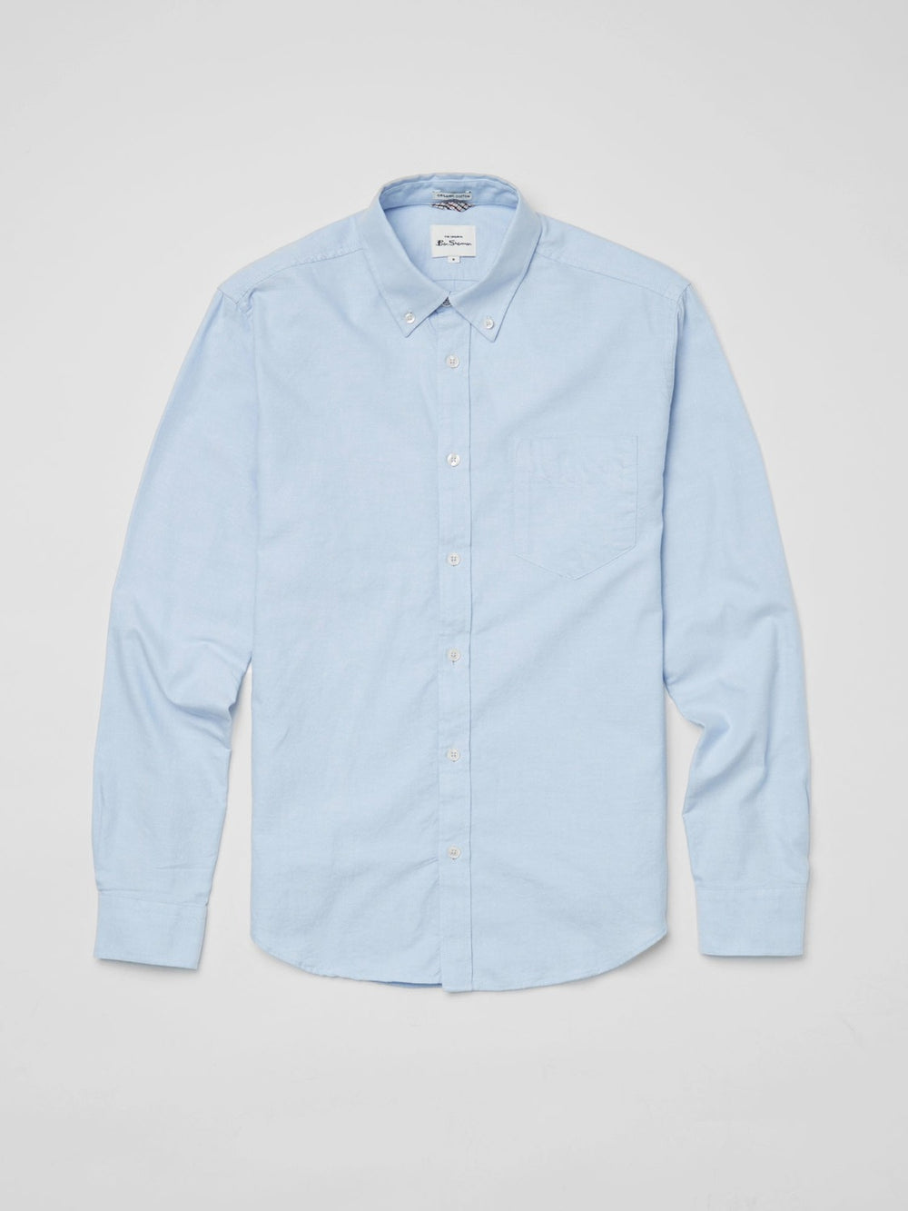 Ben Sherman Signature Organic Long-Sleeve Oxford Košulje Plave | 87536-JFKN